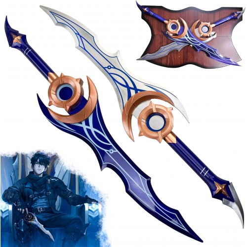 AF Celokovové dýky "MOONSHADOW DAGGERS" s plaketou - Solo Leveling: ARISE