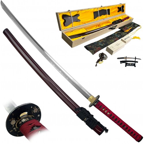 CHZ Japonská funkční katana "AKAHANA" s bohatým příslušenstvím