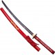 CHZ Ostrá katana "RED SUSANOO" s fialovou čepelí