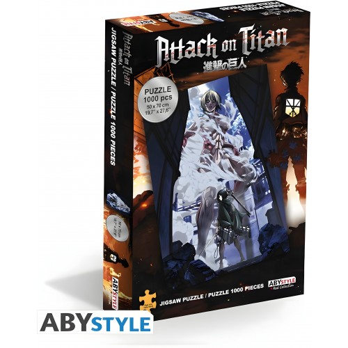 Puzzle Attack on Titan - Mikasa vs Female Titan, 1000 dílků