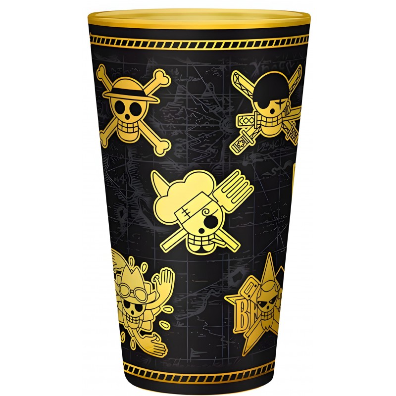 Sklenice One Piece - Gold Skulls