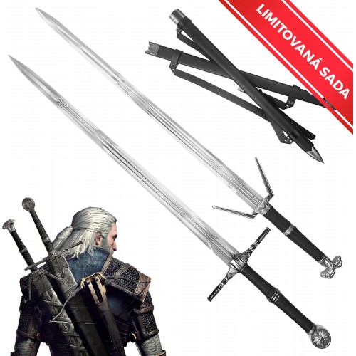 AF Limitovaná sada 2 mečů "STEEL & SILVER" - Witcher 3: Wild Hunt