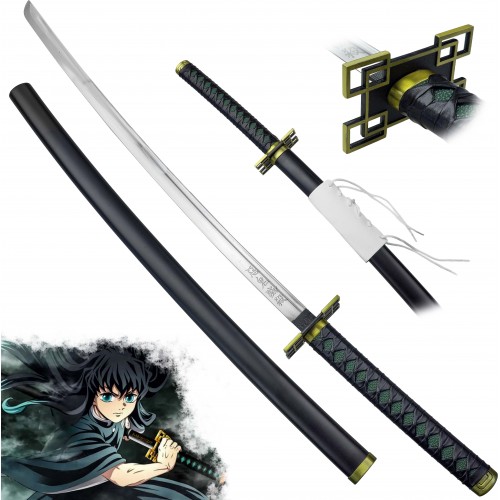 CHZ Nichirin katana "MUICHIRO TOKITO" s opaskovým závěsem - Demon Slayer