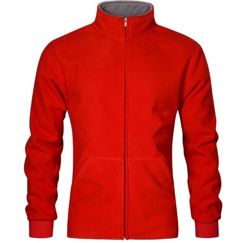 Pánská dvojitá fleece bunda P7971 - Červená