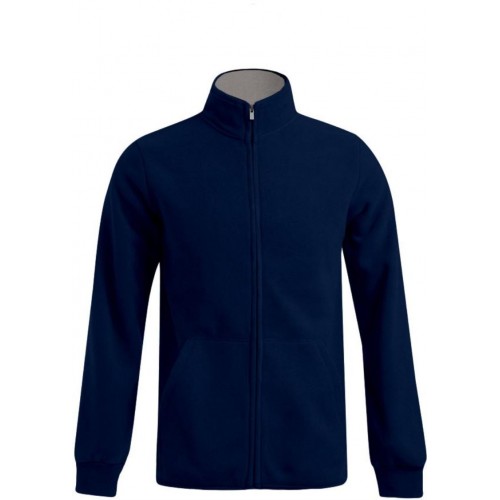 Pánská dvojitá fleece bunda P7971 - Námořní modř