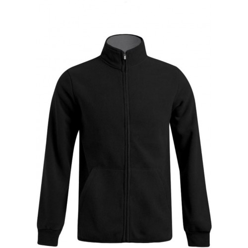 Pánská dvojitá fleece bunda P7971 - Černá