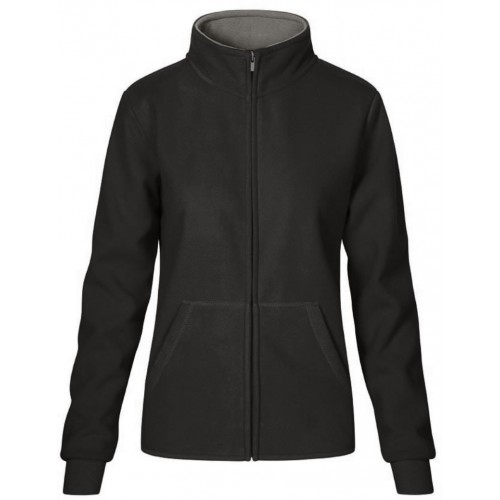 Dámská dvojitá fleece bunda P7985 - Černá