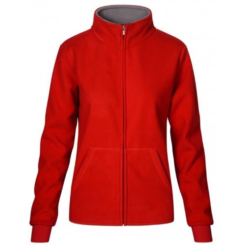 Dámská dvojitá fleece bunda P7985 - Červená