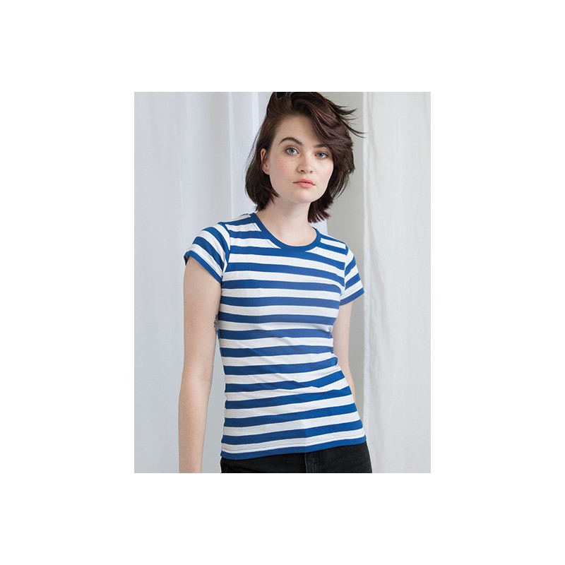 Pruhované tričko Bílo-modré - dámské