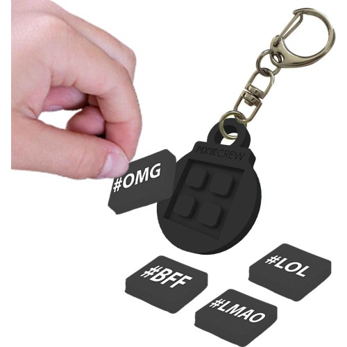 Kreativní pixelový přívěšek černý PXX-05-24