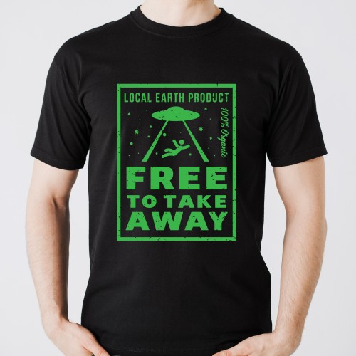 Geek tričko - UFO, Free to take away