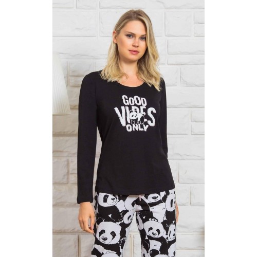 Dámské pyžamo dlouhé Good vibes