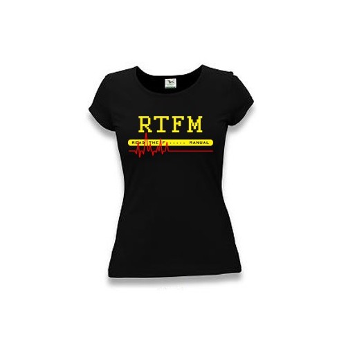 Linux tričko RTFM originál - dámské