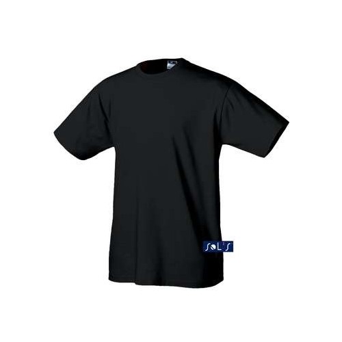 Jednobarevné černé tričko Sols - pánské