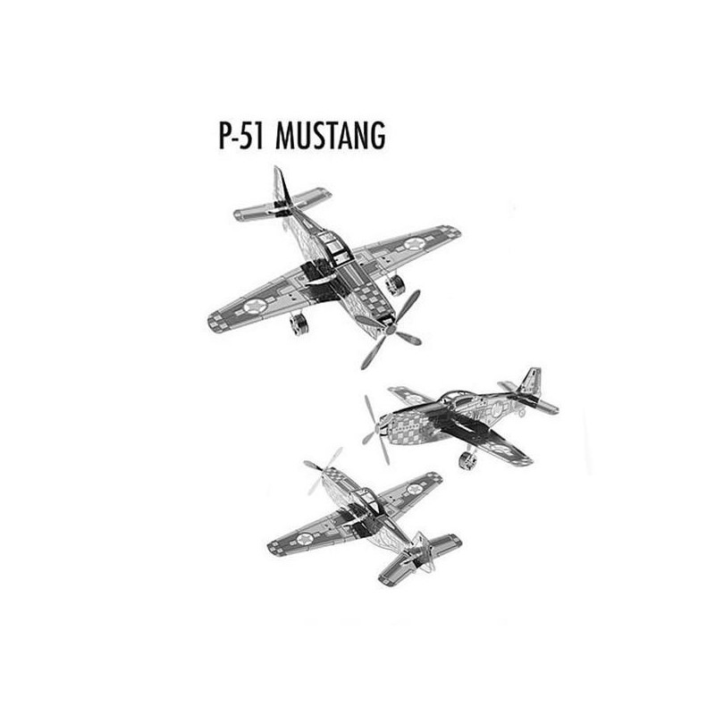 3D ocelová skládačka stíhačka P-51 Mustang