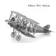 3D ocelová skládačka dvouplošník Fokker D.VII