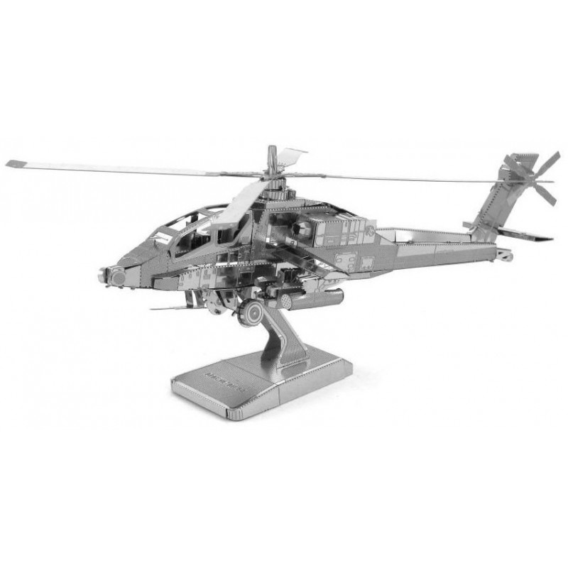 3D ocelová skládačka vrtulník Apache