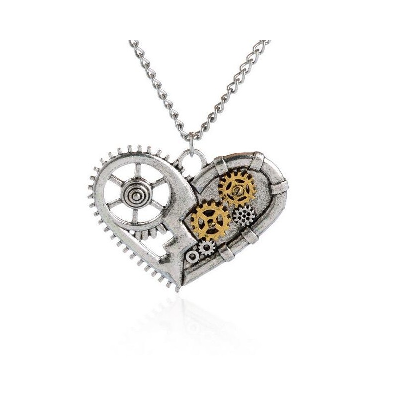 SteamPunk náhrdelník Srdce
