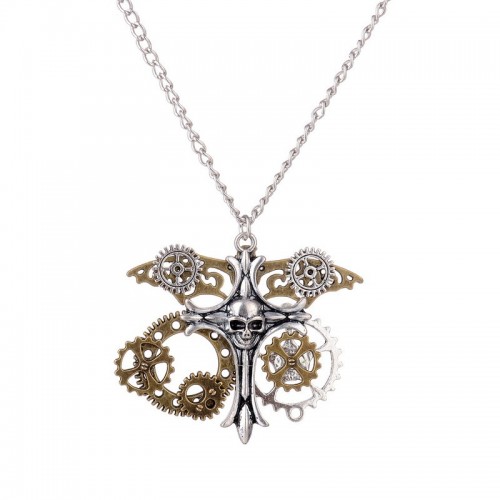SteamPunk náhrdelník Hrudník Kosti