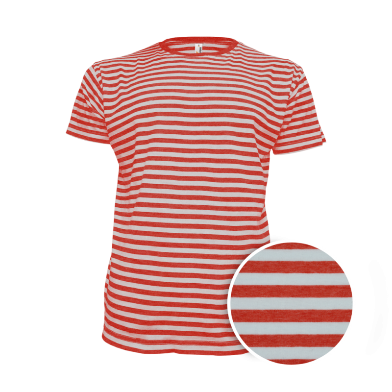 Pruhované tričko Bílo-Červené dirk- pánské