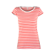 Pruhované tričko Bílo-Červené Anne - dámské