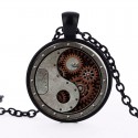 Převody, ozubená kola steampunk náhrdelník