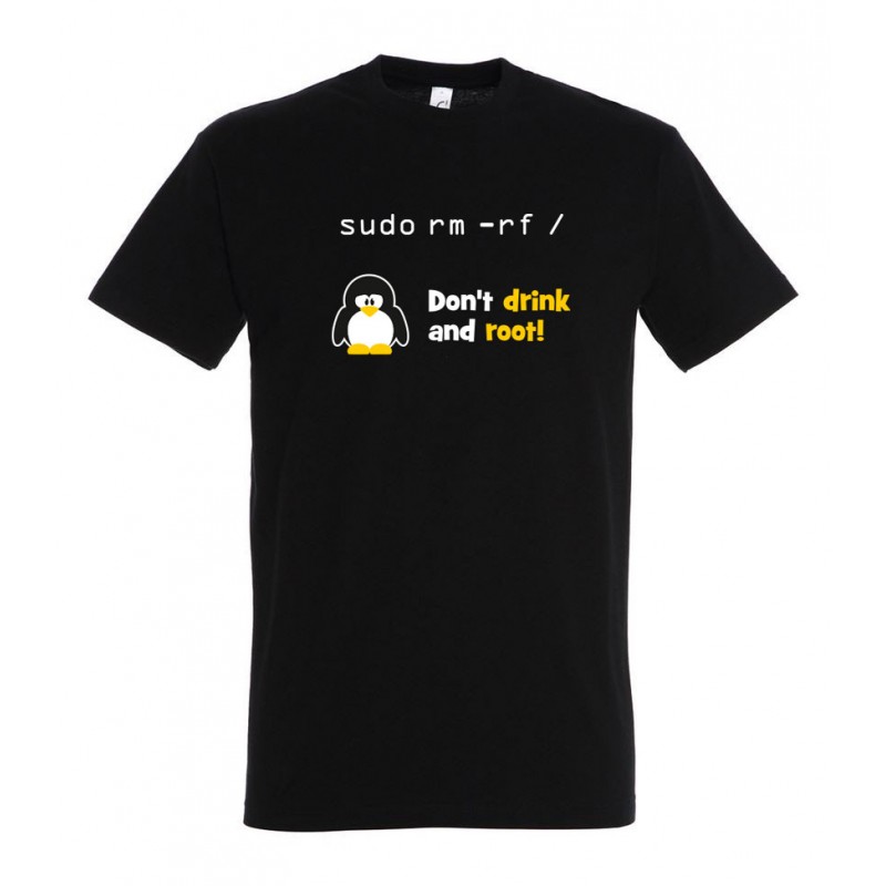 Linux tričko Don't Drink And Root