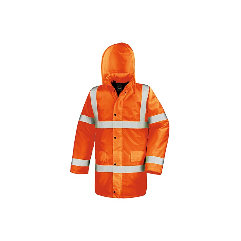 Reflexní kabát pro motoristy - oranžová