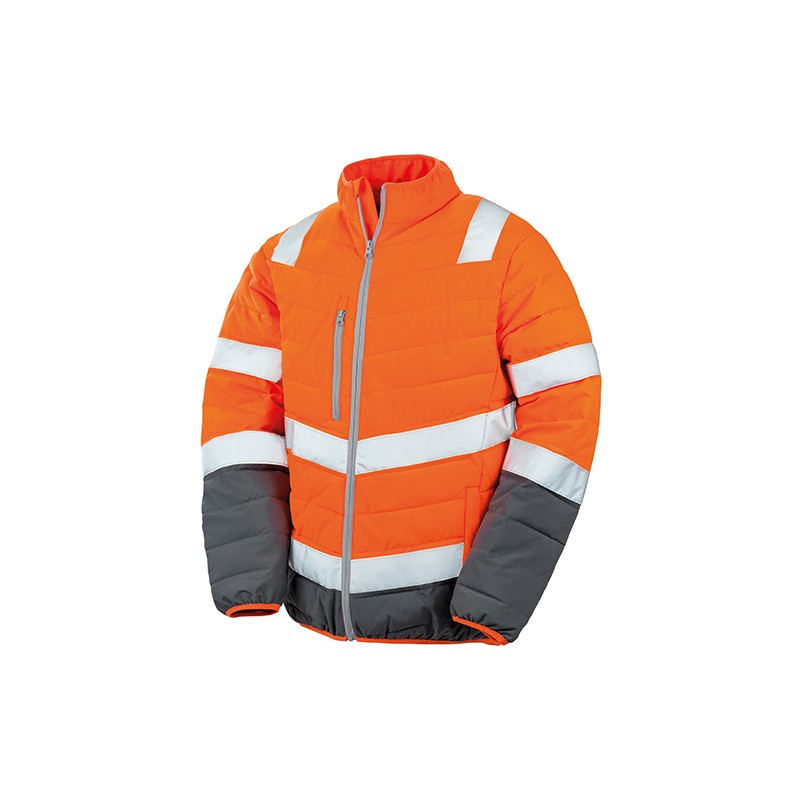 Pánská měkká polstrovaná bezpečnostní bunda - oranžová