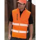 Měkká polstrovaná bezpečnostní vesta - oranžová
