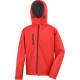 3 vrstvá pánská softshellová bunda s kapucí - Červená