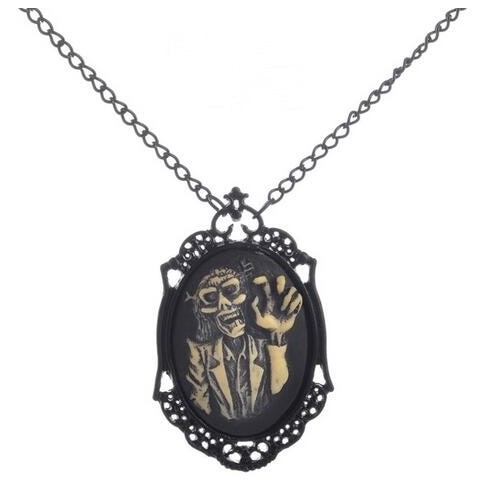 SteamPunk náhrdelník Skull lady 3