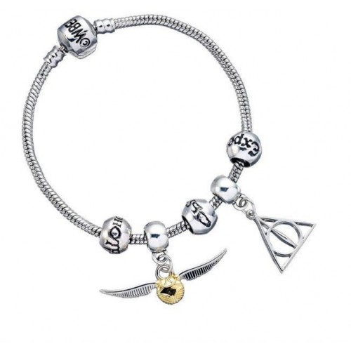 Náramek s přívěsky Harry Potter, kovový