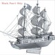 3D ocelová skládačka loď Černá perla