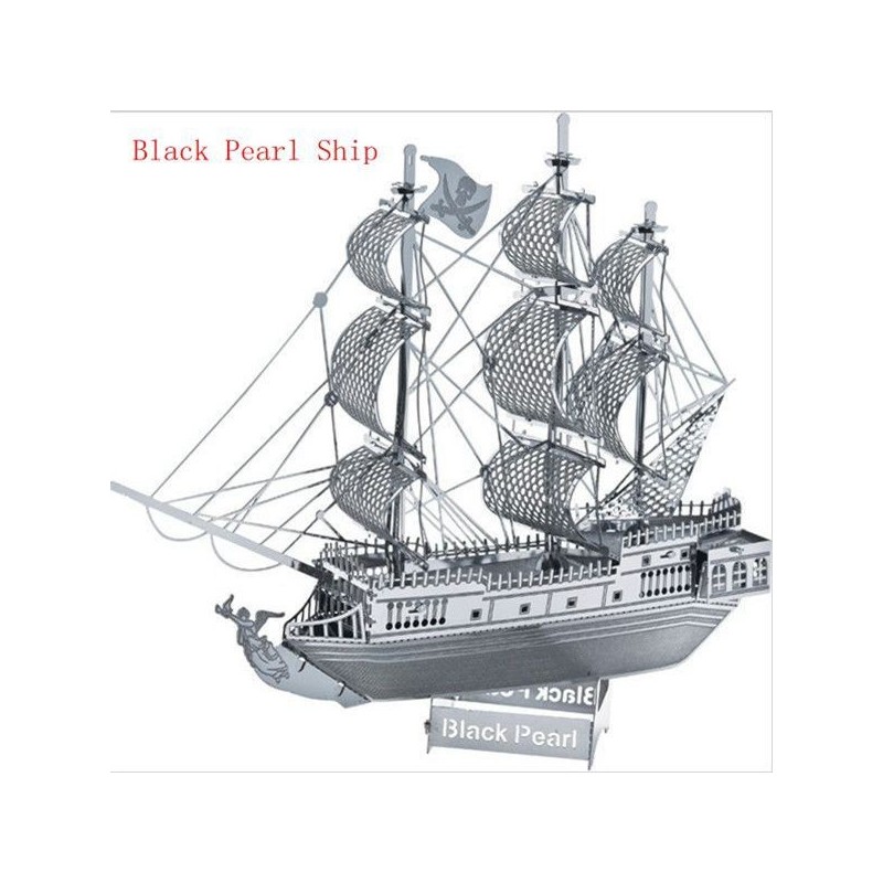 3D ocelová skládačka loď Černá perla