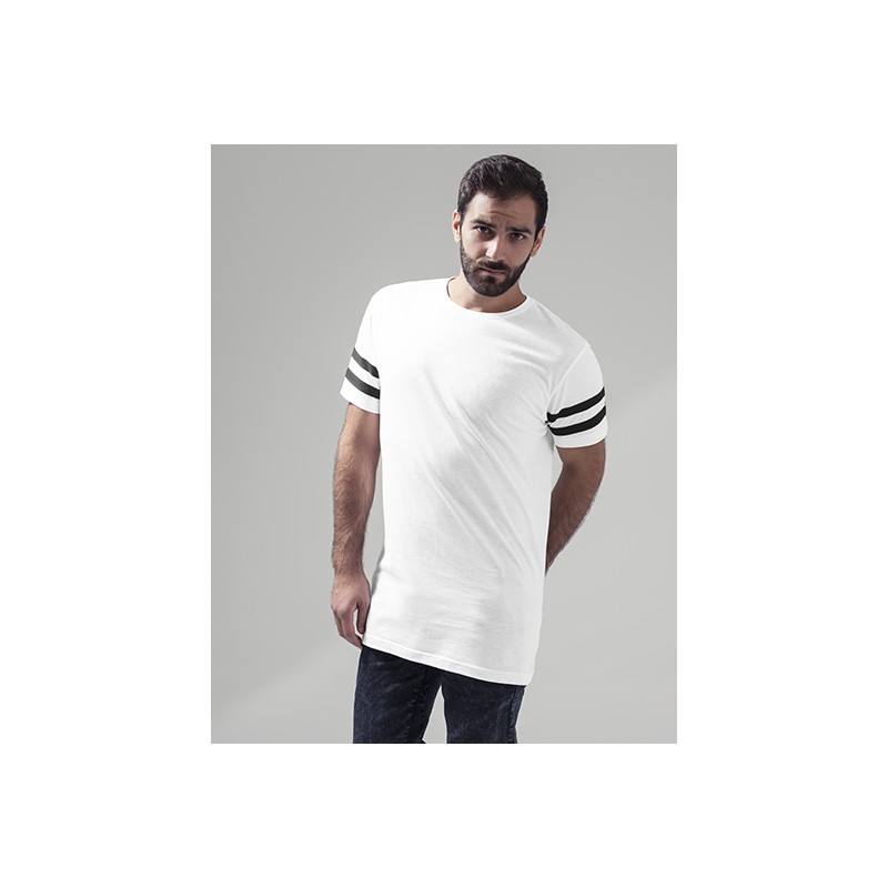 Prodloužené tričko BY32 - bílé-černé