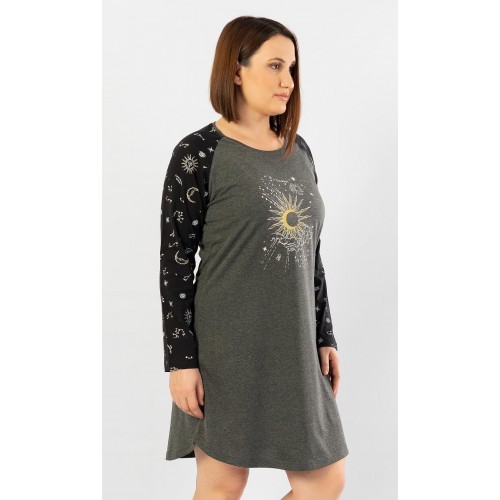 Dámská noční košile s dlouhým rukávem The moon