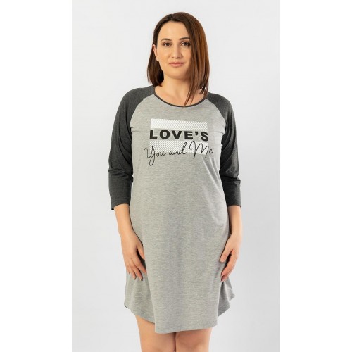 Dámská noční košile s tříčtvrtečním rukávem You and me