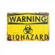 Plechová cedule Warning - Warning Biohazard