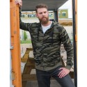 Full Zip Camo Hooded Sweat Jacket