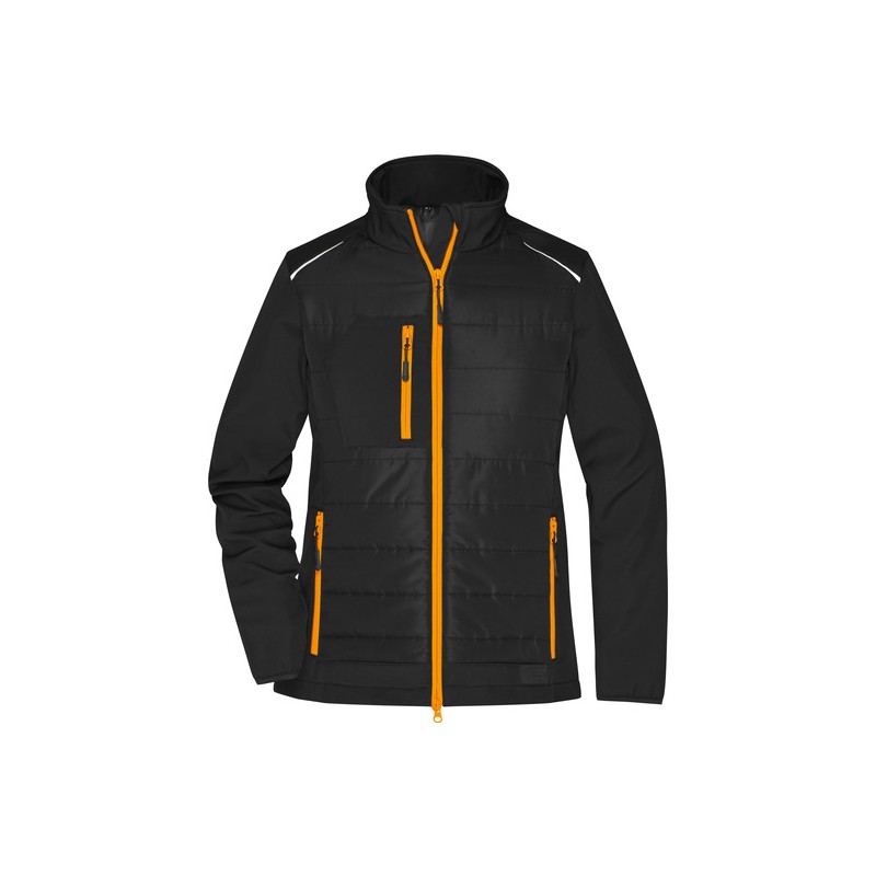Ladies´ Hybrid Jacket - oranžový zip
