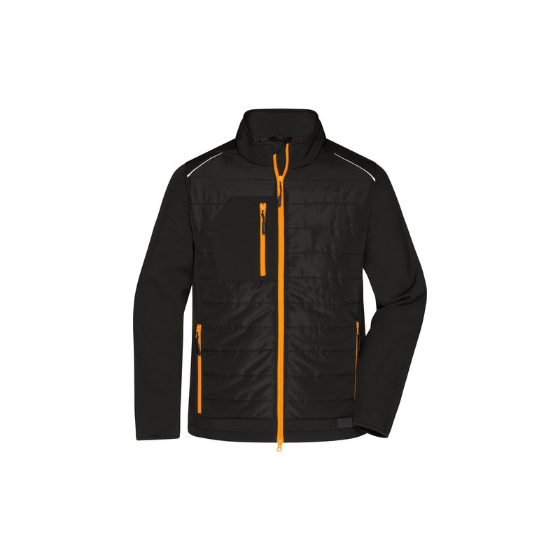 Men´s Hybrid Jacket - oranžový zip