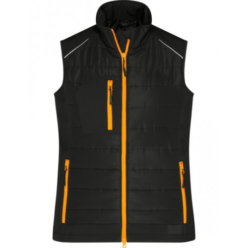Ladies´ Hybrid Vest - oranžový zip