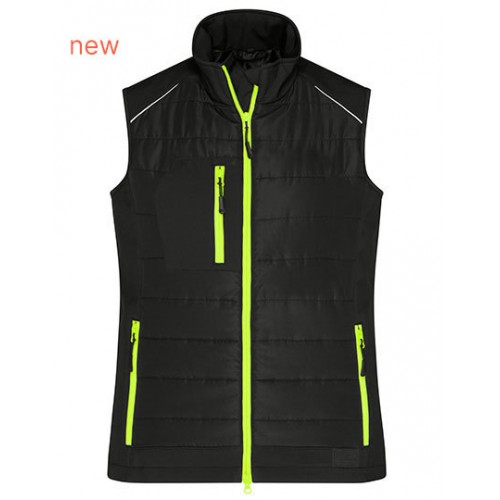 Ladies´ Hybrid Vest - žlutý zip