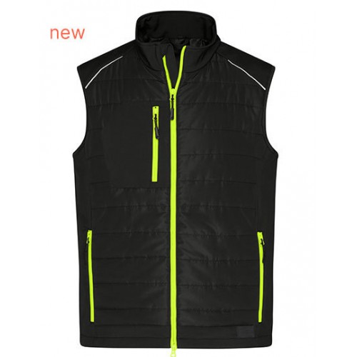 Men´s Hybrid Vest - žlutý zip