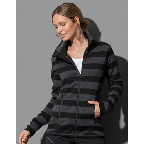 Striped Fleece Jacket Women