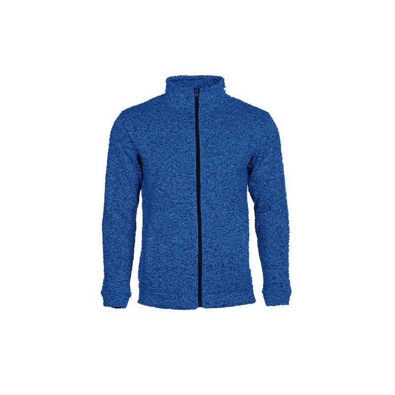 Pletená fleece mikina pánská - Modrá