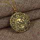 Náhrdelník - Aztécká mince - Zlatá barva