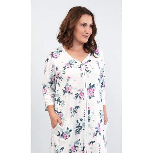 Dámské domácí šaty s tříčtvrtečním rukávem Kristýna