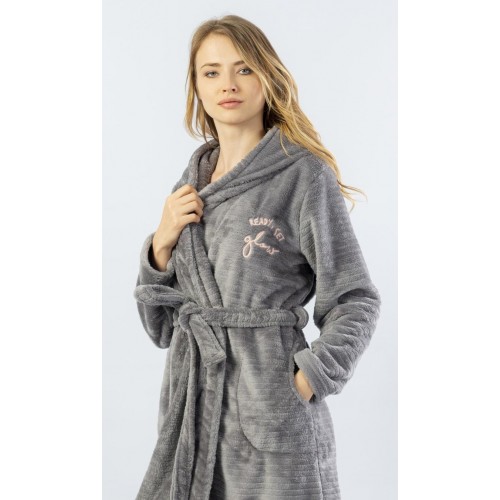 Dámský župan krátký s kapucí Monika